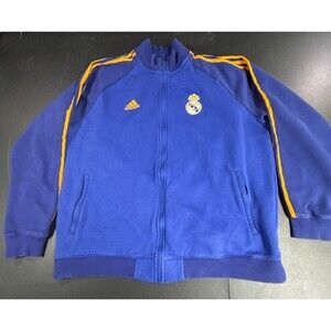 Real Madrid 2021/2022 Training Futbol Soccer Jacket Adidas Full Zip Mens XL